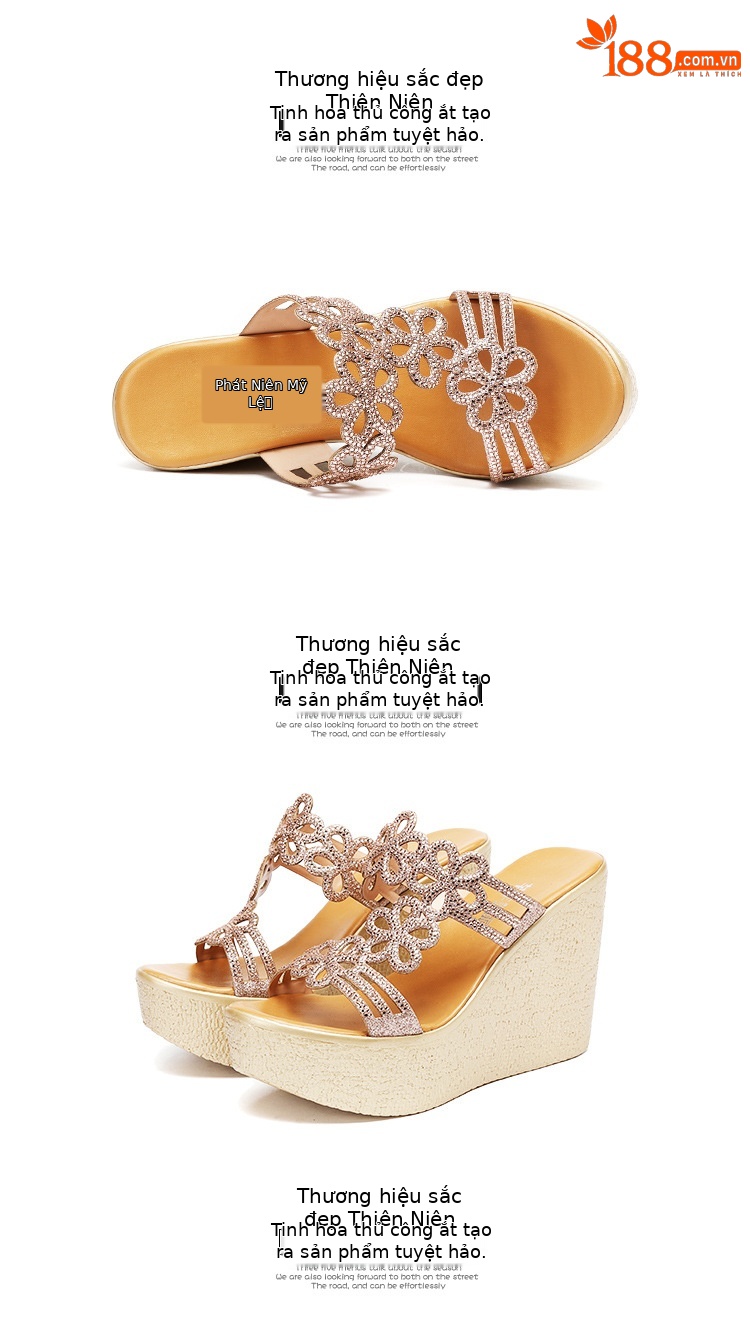 Dép sandal cao gót nữ hở mũi đế xuồng platform siêu cao 11 cm mùa hè 2025 — Màu vàng 11cm, Màu đen 11cm chi tiết 14