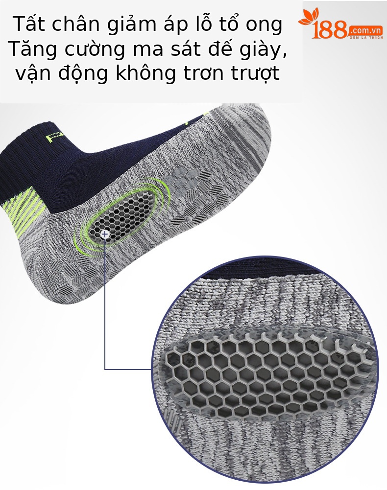 Tất thể thao golf PGM lưới ong cao su mềm thoáng khí đàn hồi cao một đôi — WZ009 Sky Blue với một kích cỡ trắng, WZ009 xanh đậm với xám một cỡ chi tiết 3