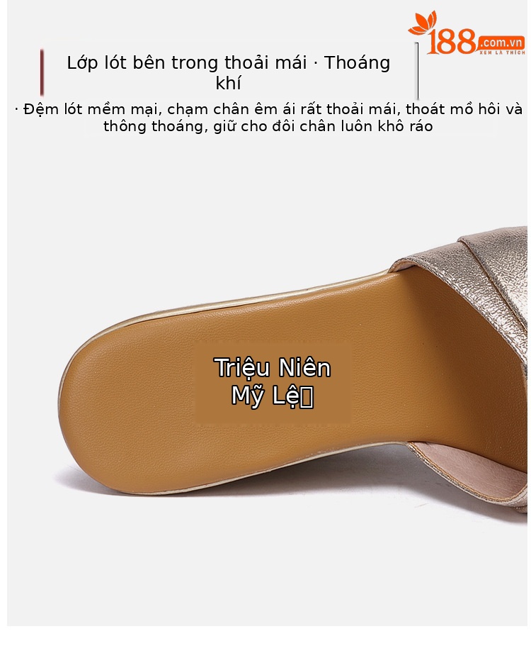 Dép sandal nữ xỏ ngón đế xuồng miệng cá, đế bánh xốp dày 11 cm, cỡ lớn 33–41 — Màu đen 11 cm, Vàng 11 cm chi tiết 8