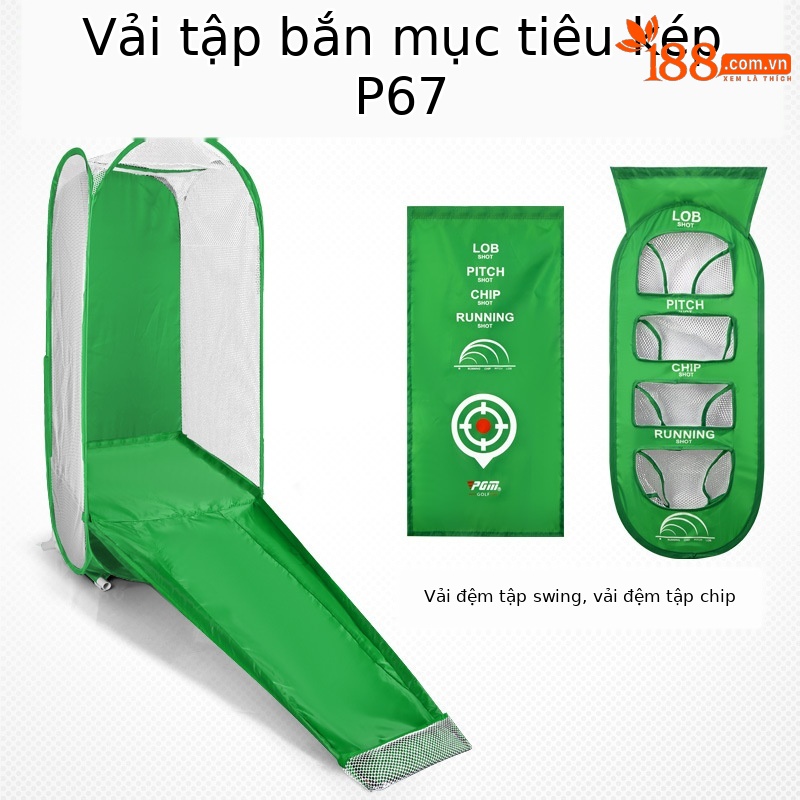 Lưới tập golf PGM LXW017 đa mục tiêu, gấp gọn, dùng trong nhà và ngoài trời — Lưới thực hành cắt gôn LXW017 (với 2 vải mục tiêu) màu đen, Lưới thực hành cắt gôn LXW017 (với 2 vải mục tiêu) màu xanh lá cây