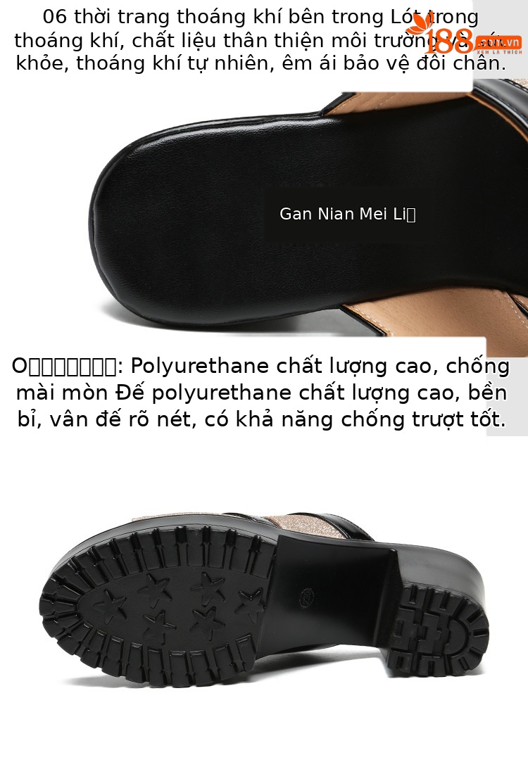 Dép sandal nữ da bóng cao gót phối màu mũi hở, xỏ ngón, size lớn 43 — Màu đen, Màu bạc, Màu đỏ chi tiết 5