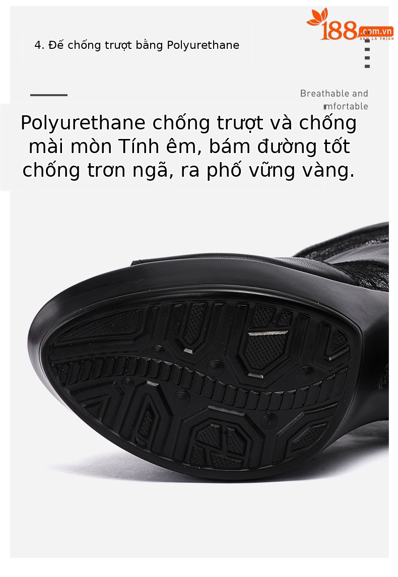 Sandal cao gót nữ mũi cá lưới rỗng phong cách Anh, gót thô 10 cm — đen 10cm, Trắng 10cm, đen 8cm chi tiết 9