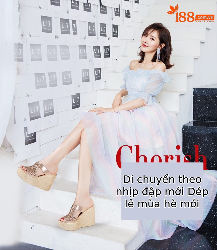 Dép cao gót siêu cao đế xuồng nữ hở mũi peep-toe, đế dày chống nước, size lớn, gót 11 cm — Màu vàng 11cm, Màu đen 11cm, Màu đen 8cm, Màu vàng 8cm chi tiết 1