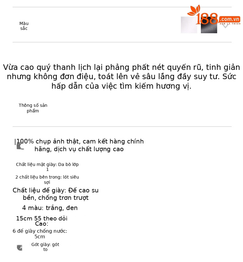 Sandal cao gót nữ hở mũi đế platform da bò mềm gót siêu cao — Màu đen chi tiết 2
