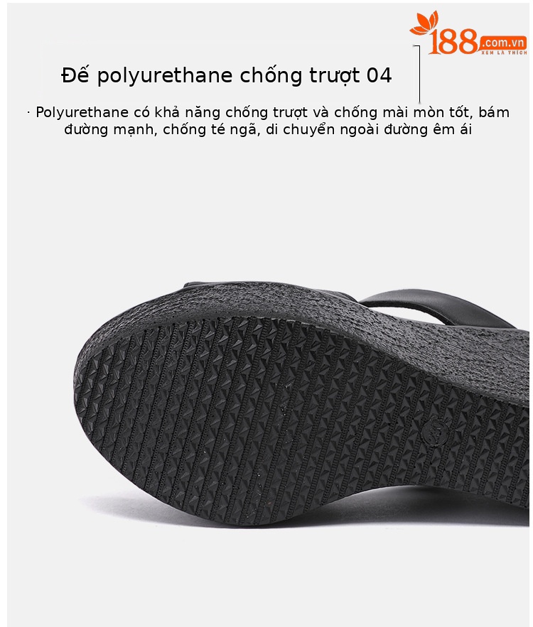 Dép sandal cao gót đế xuồng siêu cao nữ mùa hè 2025 đế dày platform — Màu đen, Màu trắng, Màu đỏ chi tiết 9