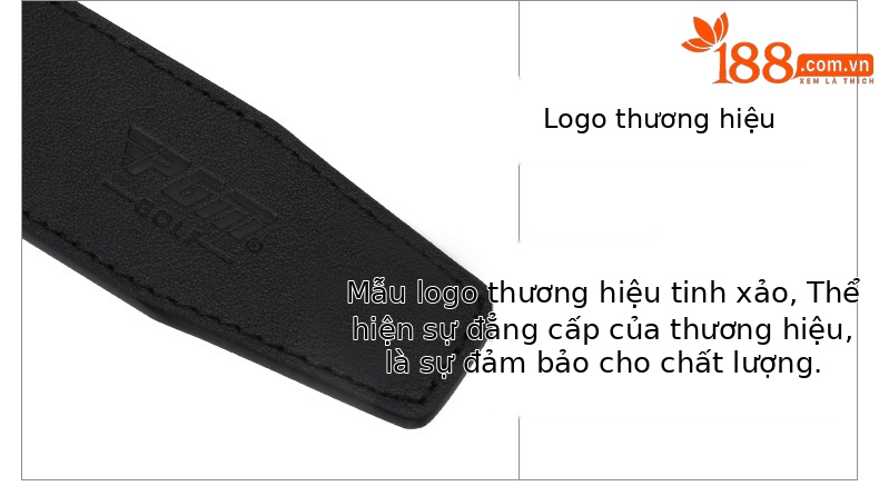 Thắt lưng golf nam da bò thật khóa hợp kim tự động — Dây da PD015 PGM đen bạc, PD015 PGM thắt lưng đỏ vàng, Dây da PD015 PGM trắng đen chi tiết 15