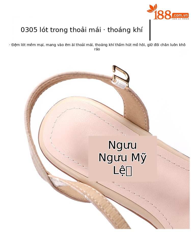 Sandal cao gót nêm nữ hở mũi đế dày chống thấm nước mùa hè 2025 — Màu đen, Màu xanh lá, Màu mơ chi tiết 9