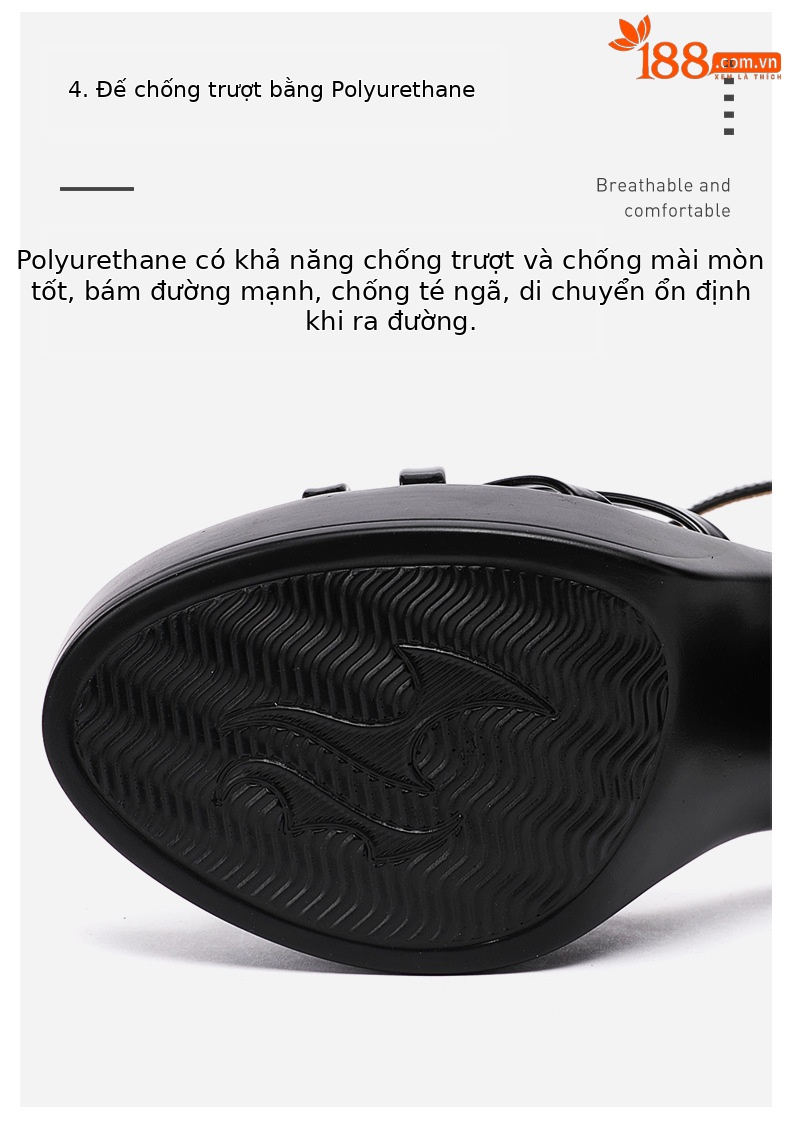 Sandal nữ quai ngang đế xuồng cao gót 10 cm mũi hở da bóng — Màu vàng kim 10cm, đen 10cm, Màu Đỏ 10cm, trắng 10cm chi tiết 8