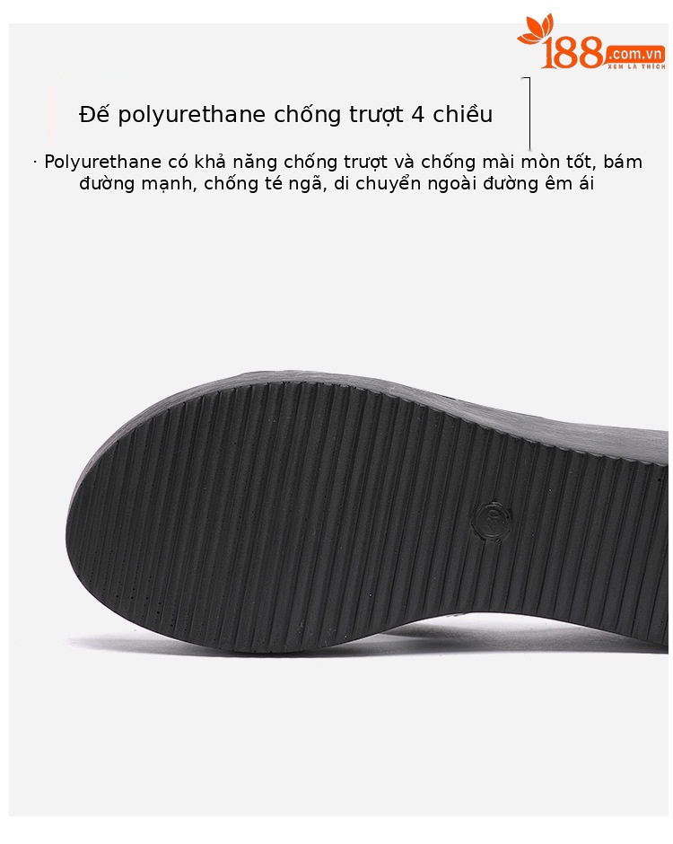 Dép sandal nữ đế xuồng cao trung bình 6 cm, quai chữ V, phong cách hè 2025 — Da sơn vàng 6cm, Da bóng đen, cao 6cm, Da bóng trắng, cao 6cm, Nhám đen 6cm chi tiết 10