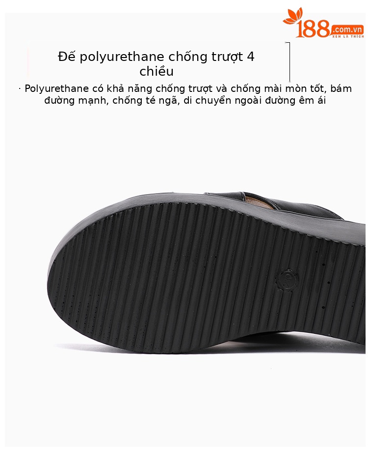 Dép sandal nữ xỏ ngón đế xuồng cao gót 9 cm mũi hở phong cách mùa hè 2025 — Màu đen, Màu trắng, Màu đỏ chi tiết 10