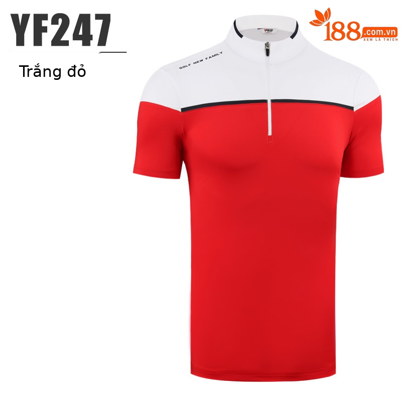 YF247-Áo màu đỏ trắng