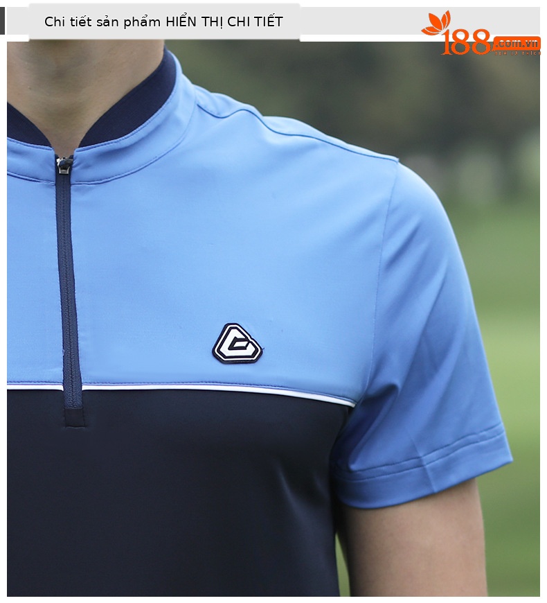 Áo thun golf nam ngắn tay thoáng khí nhanh khô — YF255-Đỏ Trắng, YF247-Áo màu xanh navy xám, YF263 ngắn tay trắng xám, YF255-Trắng Đen chi tiết 10