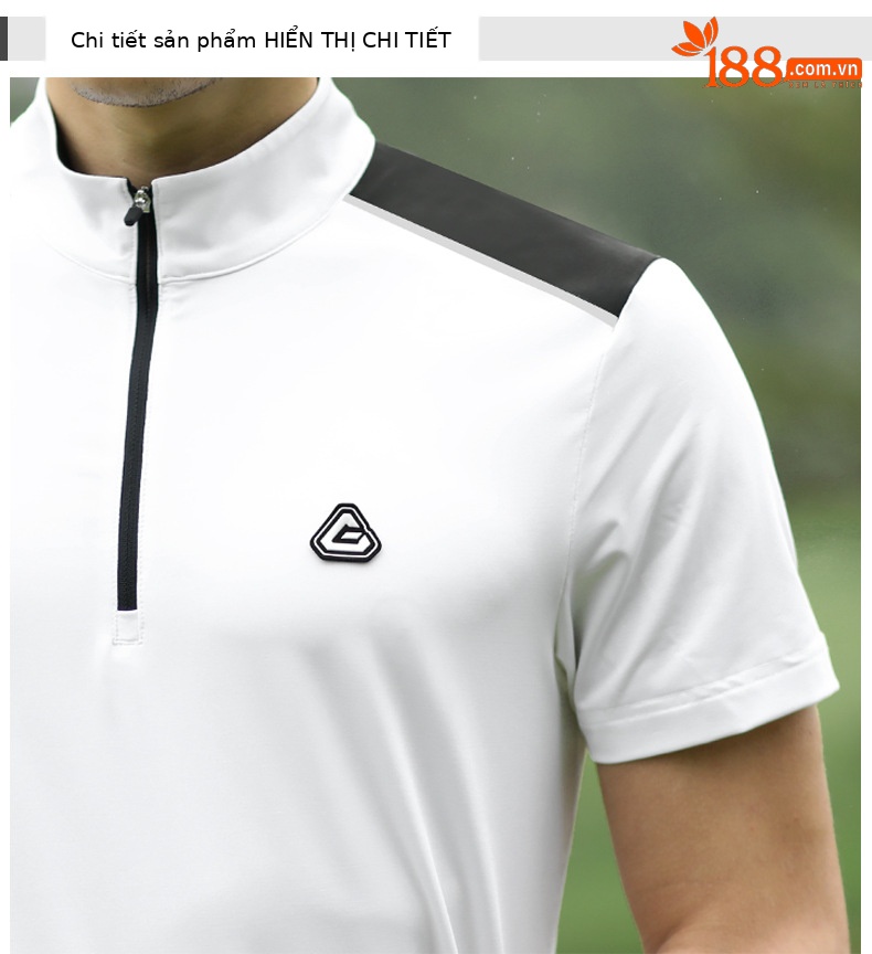 Áo thun golf nam ngắn tay thoáng khí nhanh khô — YF255-Đỏ Trắng, YF247-Áo màu xanh navy xám, YF263 ngắn tay trắng xám, YF255-Trắng Đen chi tiết 33