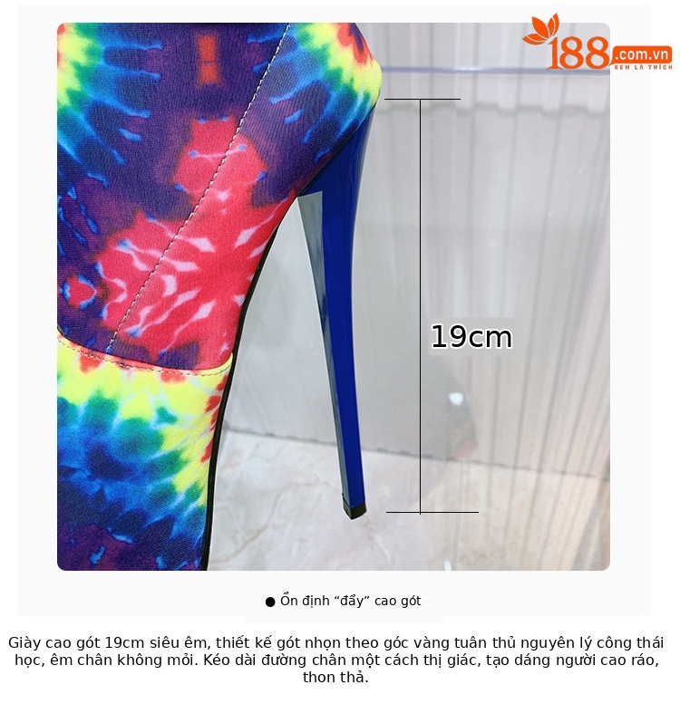 Boot nữ da lộn cổ cao quá đầu gối gót nhọn 20 cm — Màu đen chi tiết 2
