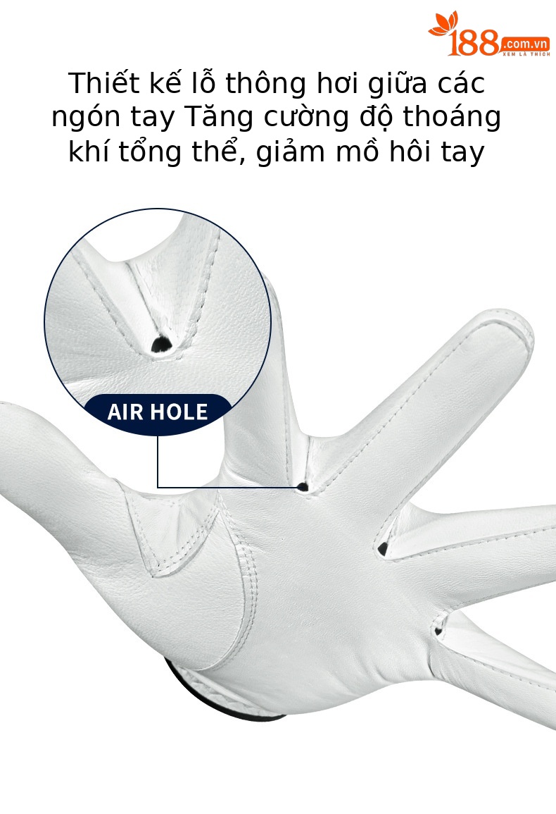 Găng tay golf nam da cừu cao cấp PGM – thiết kế đơn, thoáng khí, chống trượt — Cỡ 22 chi tiết 5