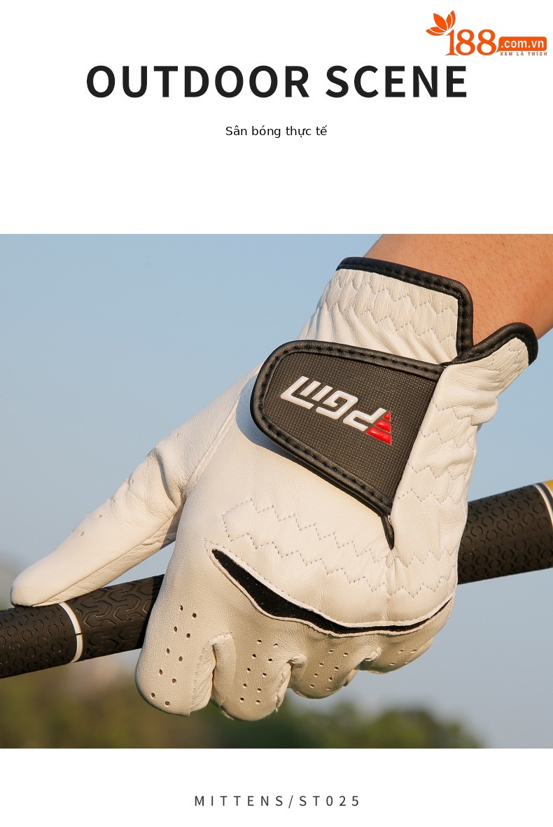 Găng tay golf nam da cừu cao cấp PGM – thiết kế đơn, thoáng khí, chống trượt — Cỡ 22 chi tiết 8