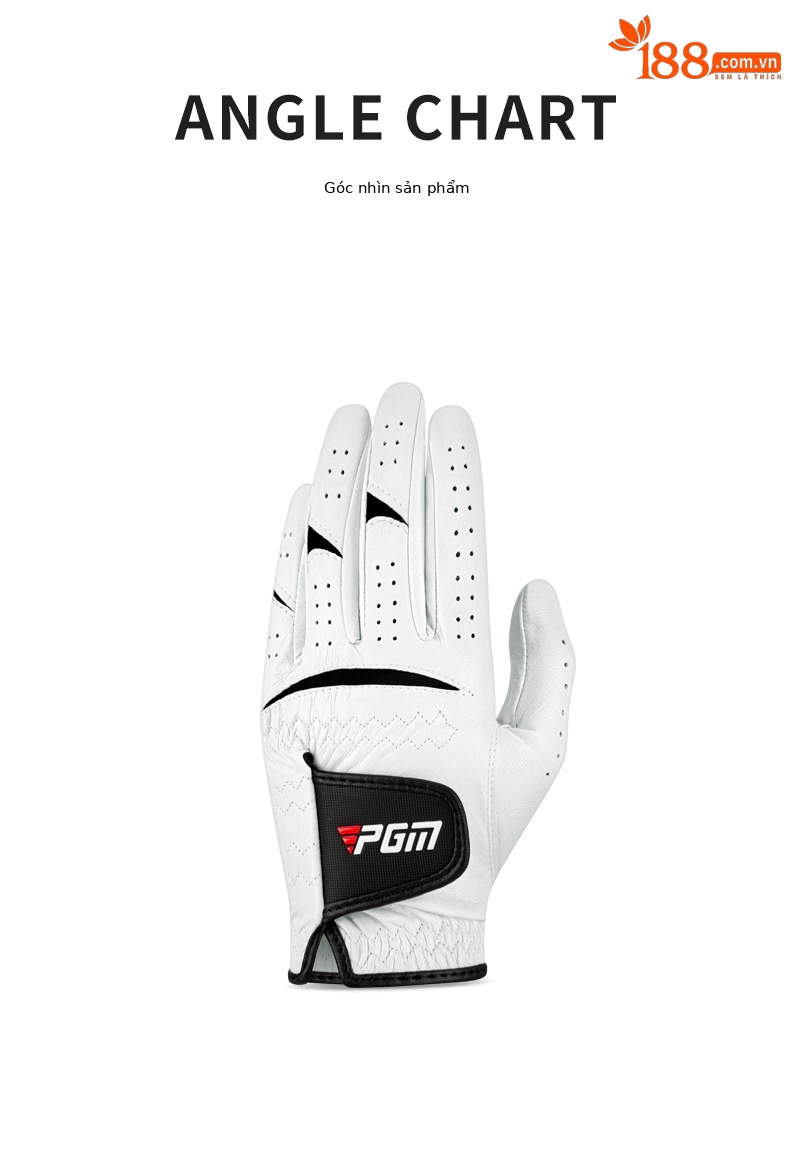 Găng tay golf nam da cừu cao cấp PGM – thiết kế đơn, thoáng khí, chống trượt — Cỡ 22 chi tiết 14