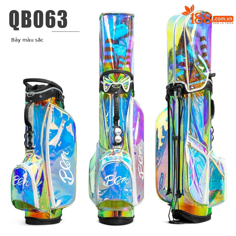 Túi đựng gậy golf nữ PGM QB063 màu sắc Hàn Quốc, cao 125 cm, đế nhựa cứng, quai đeo kép — Túi bóng Giá đỡ QB063 bảy màu