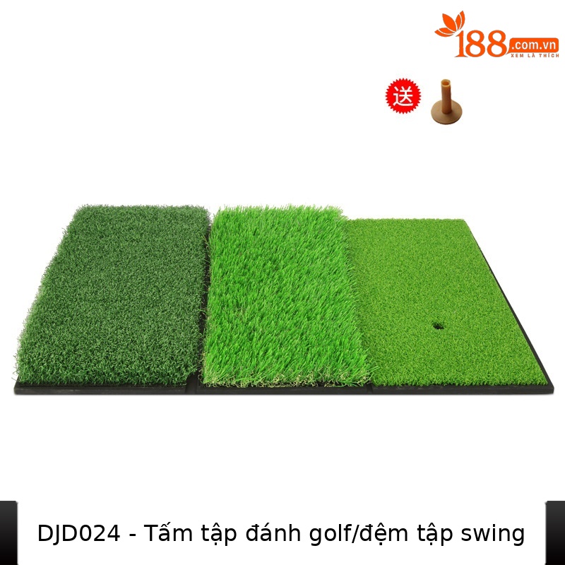 Đệm tập golf PGM ba trong một 65x42cm gấp gọn chịu lực — Miếng đệm gấp ba cỏ DJD024