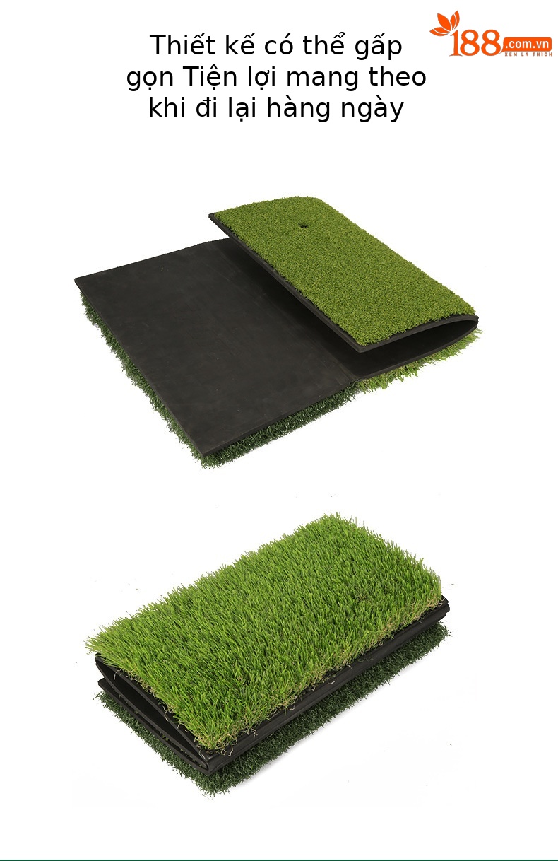 Đệm tập golf PGM ba trong một 65x42cm gấp gọn chịu lực — Miếng đệm gấp ba cỏ DJD024 chi tiết 8