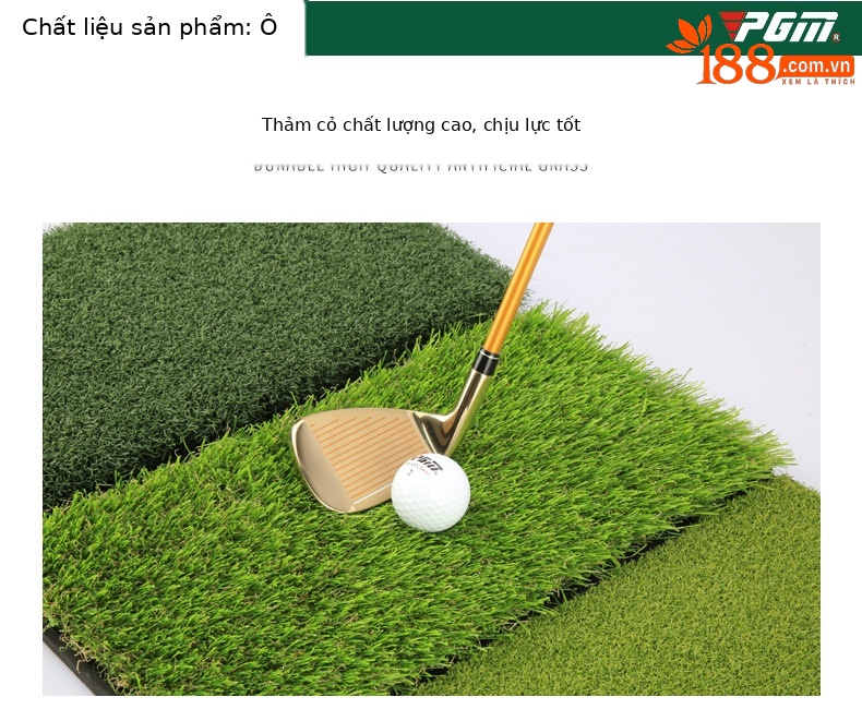 Đệm tập golf PGM ba trong một 65x42cm gấp gọn chịu lực — Miếng đệm gấp ba cỏ DJD024 chi tiết 10