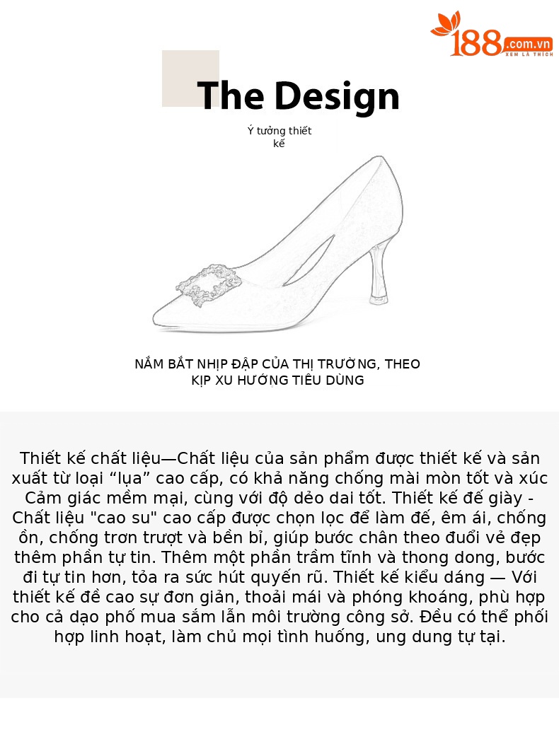 Giày cưới cô dâu phù dâu mũi nhọn đính đá hình vuông, gót 7 cm — Đỏ tía 5.5CM chi tiết 2