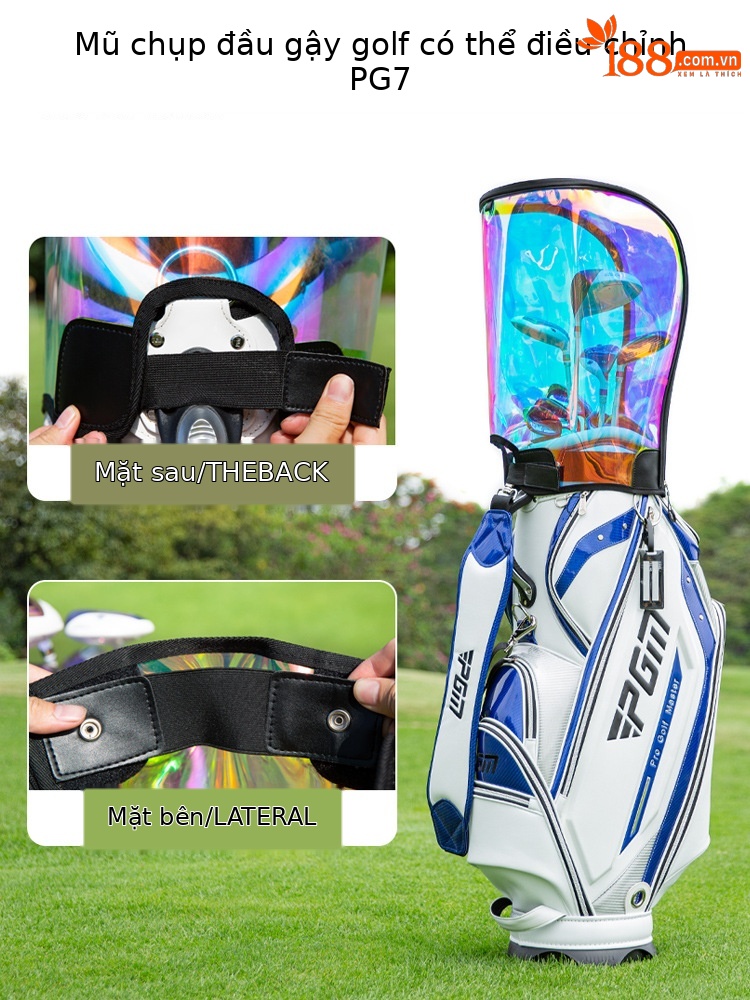 Mũ bóng golf PGM đa năng nhiều màu sắc, chất liệu TPU chống nước, có thể điều chỉnh kích cỡ — Mũ bóng đầy màu sắc QB072, Mũ bóng trong suốt QB072