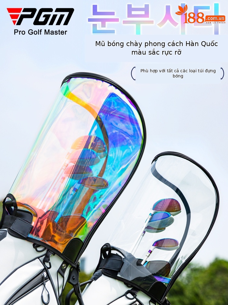 Mũ bóng golf PGM đa năng nhiều màu sắc, chất liệu TPU chống nước, có thể điều chỉnh kích cỡ — Mũ bóng đầy màu sắc QB072, Mũ bóng trong suốt QB072