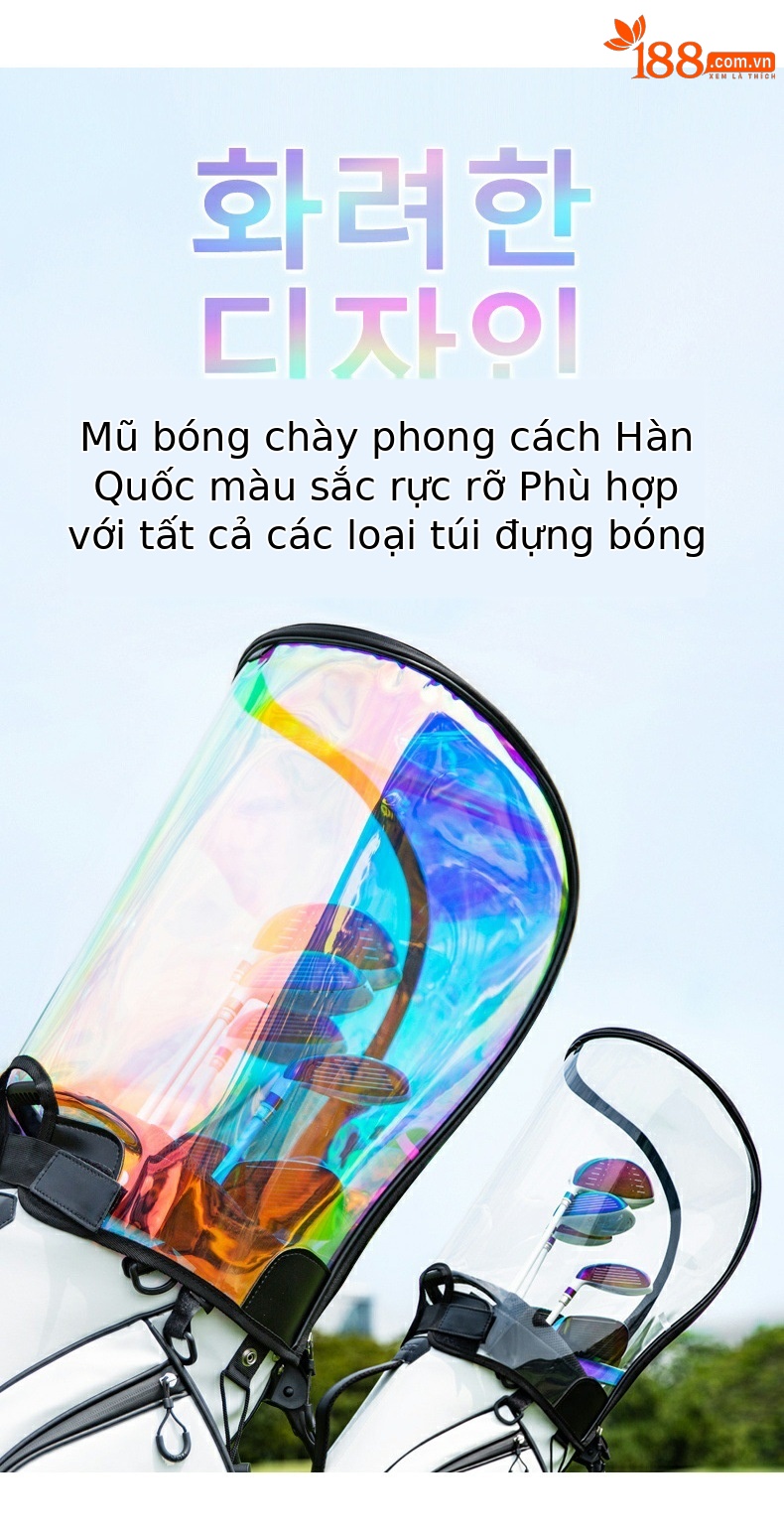Mũ bóng golf PGM đa năng nhiều màu sắc, chất liệu TPU chống nước, có thể điều chỉnh kích cỡ — Mũ bóng đầy màu sắc QB072, Mũ bóng trong suốt QB072 chi tiết 2