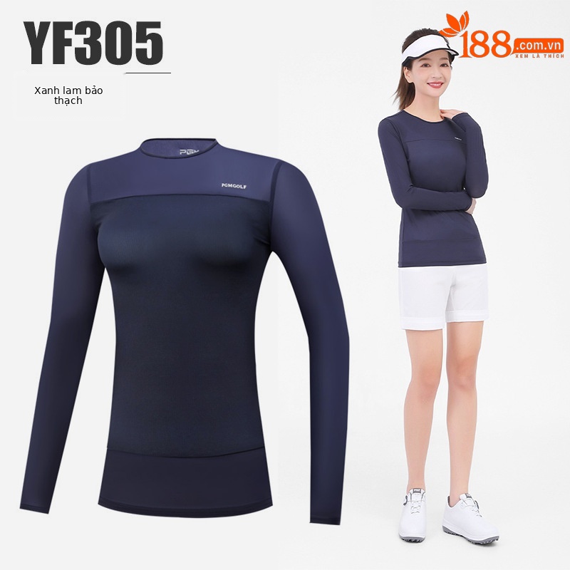 YF305 quần áo nữ chống nắng đáy áo màu xanh sapphire