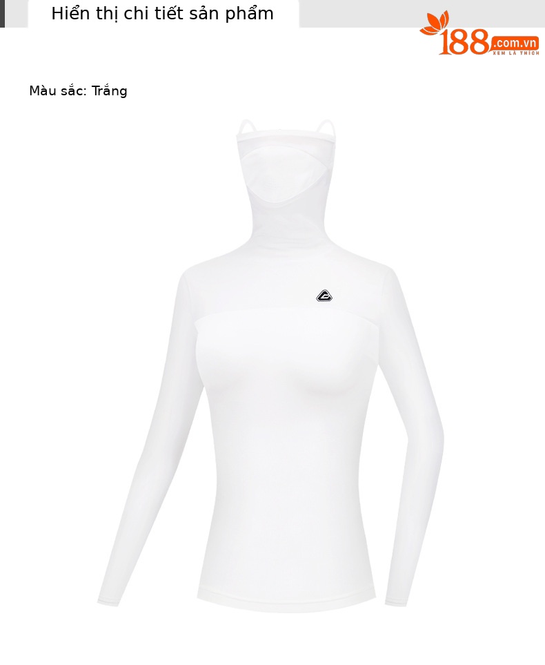 Áo thun golf chống nắng dài tay PGM chất liệu lụa lạnh co giãn cao — Áo thun nữ màu trắng YF304, YF305 quần áo nữ chống nắng đáy áo màu xanh sapphire, YF309 áo phông nữ màu trắng, YF305 quần áo nữ chống nắng đáy áo màu trắng chi tiết 6
