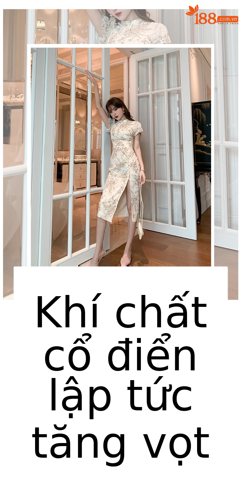 Đầm maxi nữ thêu hoa phong cách Trung Hoa mới, chất voan mềm mại — Màu mơ chi tiết 1
