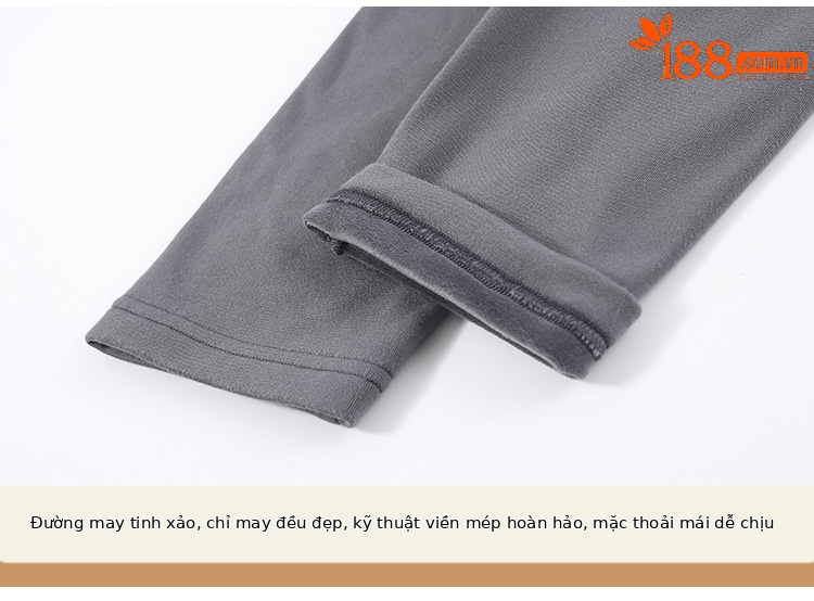 Quần legging nam lót lông cừu chống lạnh mùa đông, eo cao giữ nhiệt cashmere dày — YF20811 lót lông nam chi tiết 8