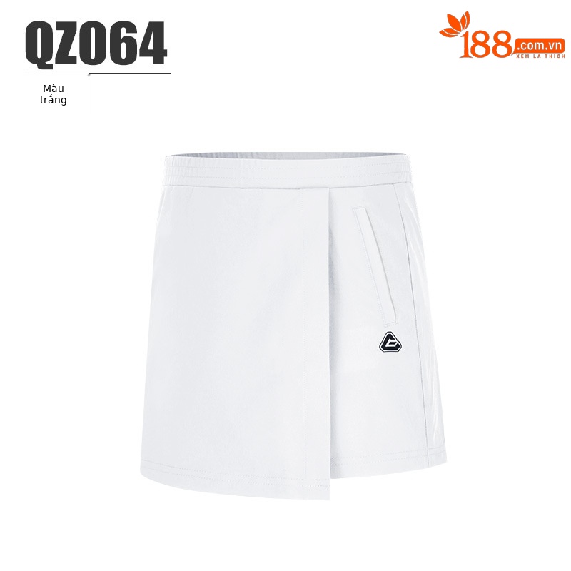 Váy golf nữ trẻ em PGM dáng chữ A thoáng khí nhanh khô — QZ064 màu trắng, QZ064 màu đen, QZ064 Màu Đỏ