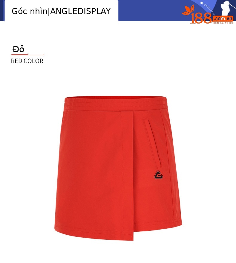 Váy golf nữ trẻ em PGM dáng chữ A thoáng khí nhanh khô — QZ064 màu trắng, QZ064 màu đen, QZ064 Màu Đỏ chi tiết 4
