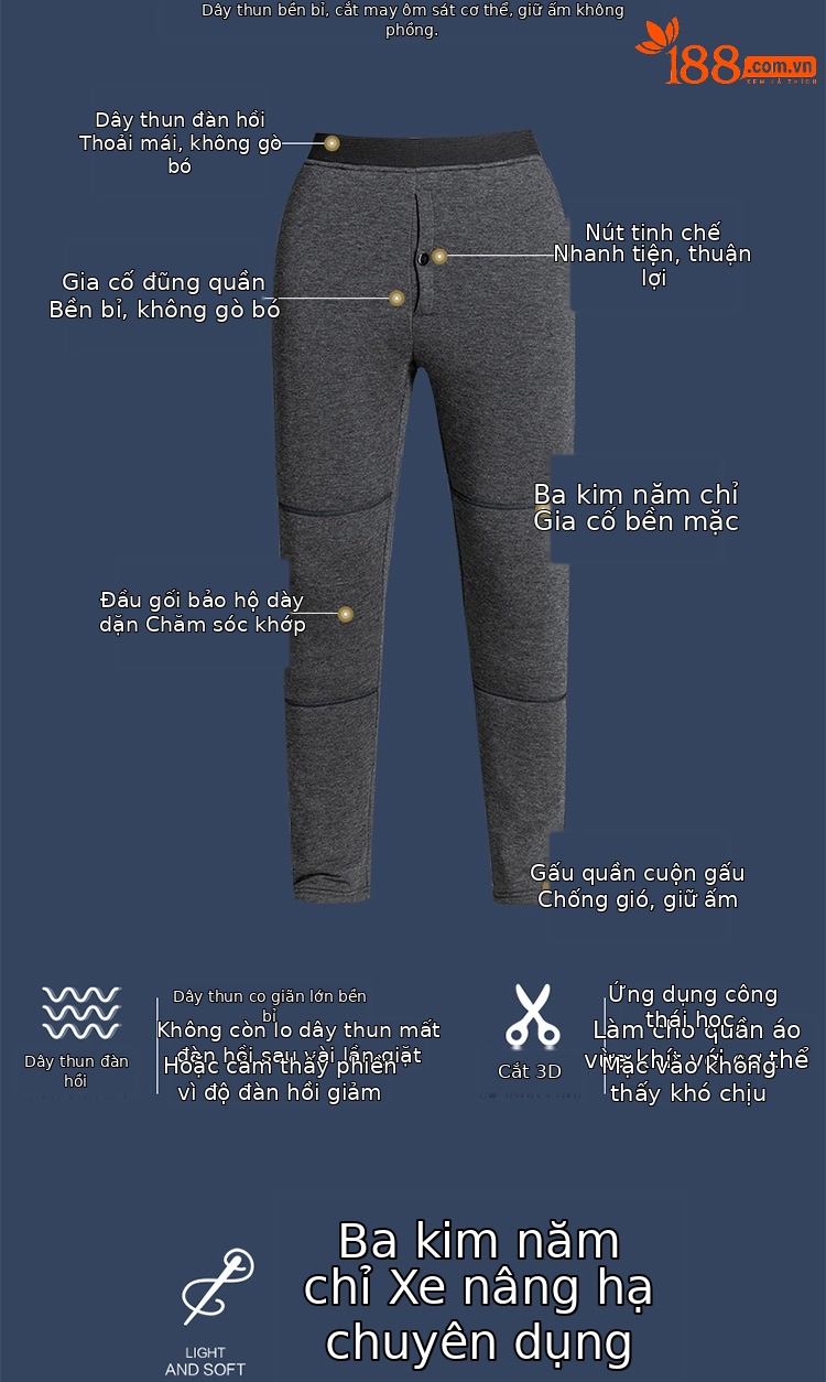 Quần legging nữ lót lông cừu cạp cao giữ ấm mùa đông — Nam lót nhung (YF20811) chi tiết 5