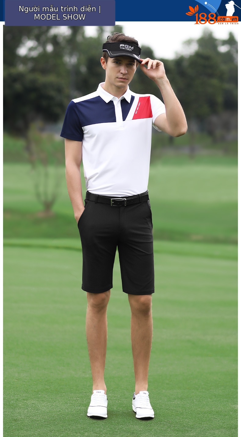 Quần short golf nam thể thao mùa hè co giãn cao thoáng khí — KUZ075 màu trơn quần short màu đen, KUZ075 màu trơn quần short màu xám chi tiết 4