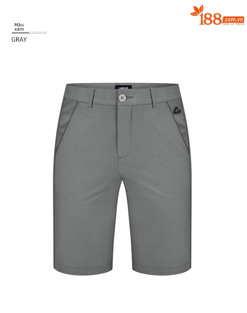 Quần short golf nam thể thao mùa hè co giãn cao thoáng khí — KUZ075 màu trơn quần short màu đen, KUZ075 màu trơn quần short màu xám chi tiết 10