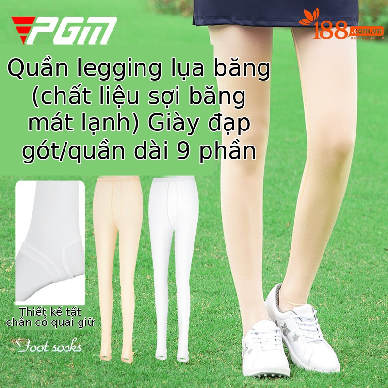 Quần legging golf nữ dài chống nắng, chất lụa lạnh mềm mịn, thiết kế có chân đạp, co giãn cao — KUZ088 màu da, KUZ089 quần gi-trắng, KUZ089 quần gi-xám nhạt, KUZ088 màu trắng