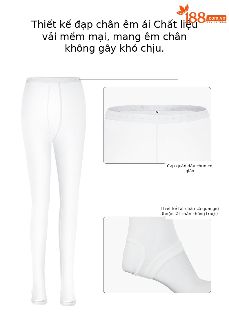 Quần legging golf nữ dài chống nắng, chất lụa lạnh mềm mịn, thiết kế có chân đạp, co giãn cao — KUZ088 màu da, KUZ089 quần gi-trắng, KUZ089 quần gi-xám nhạt, KUZ088 màu trắng chi tiết 2