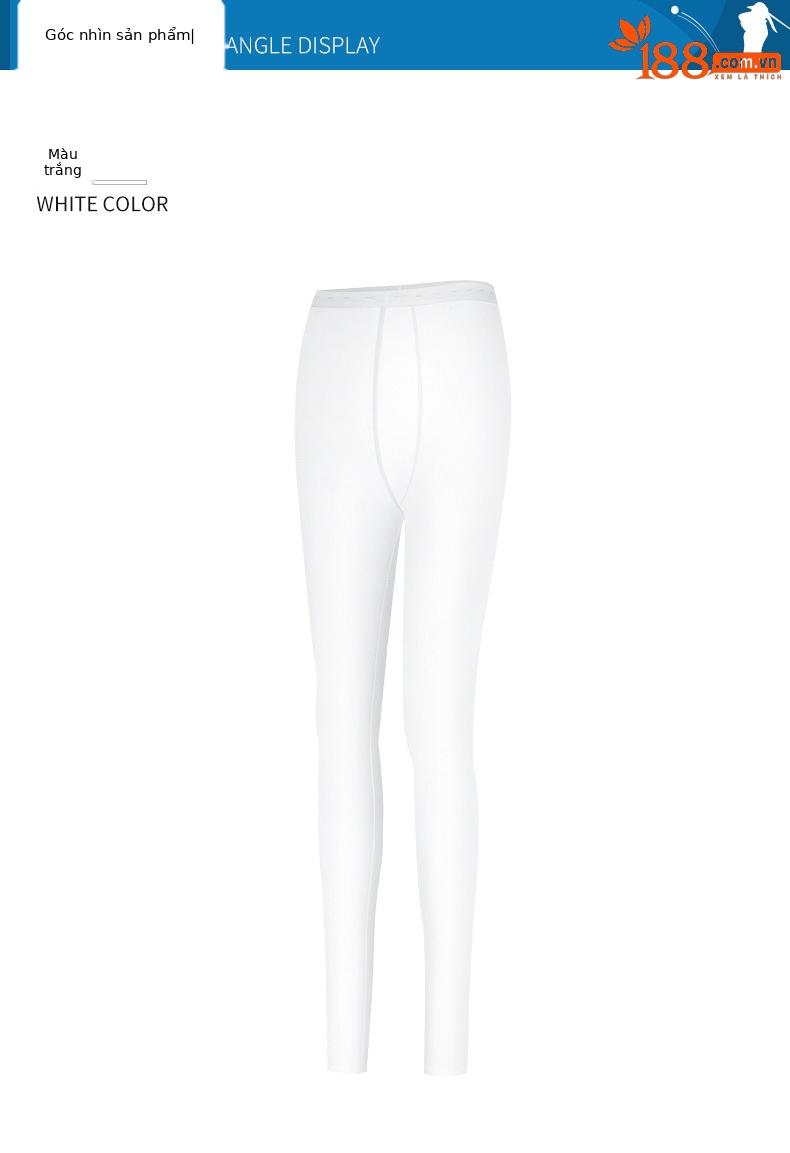 Quần legging golf nữ dài chống nắng, chất lụa lạnh mềm mịn, thiết kế có chân đạp, co giãn cao — KUZ088 màu da, KUZ089 quần gi-trắng, KUZ089 quần gi-xám nhạt, KUZ088 màu trắng chi tiết 8