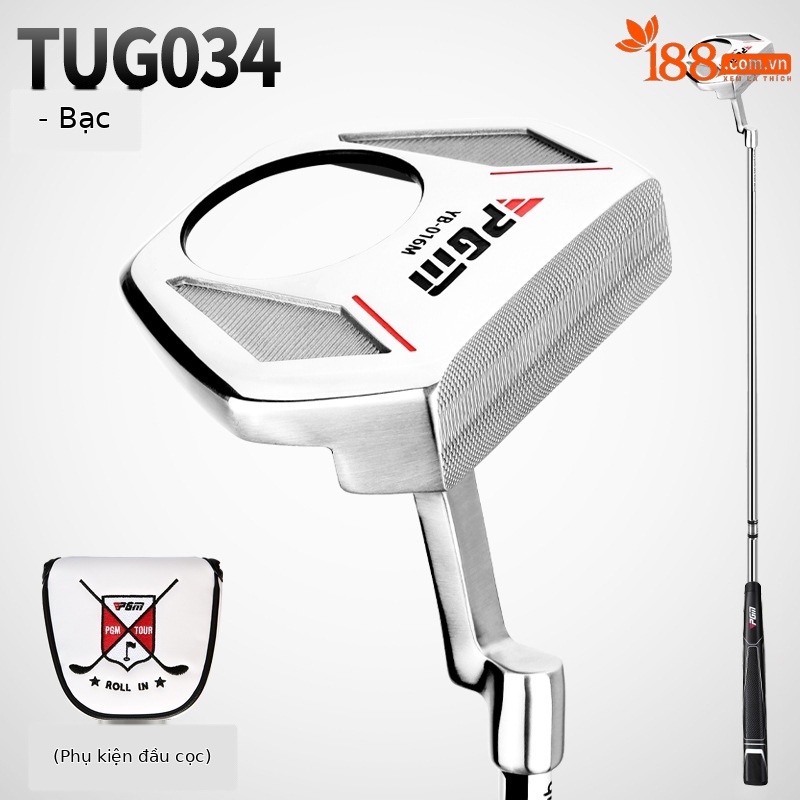 Gậy putt golf PGM trọng tâm thấp có chức năng nhặt bóng, thân thép không gỉ — TUG034 Chức năng nhặt bóng hình bán nguyệt, TUG034 Máy đánh bóng chức năng nhặt bóng hình bán nguyệt (không bao gồm vỏ gậy)