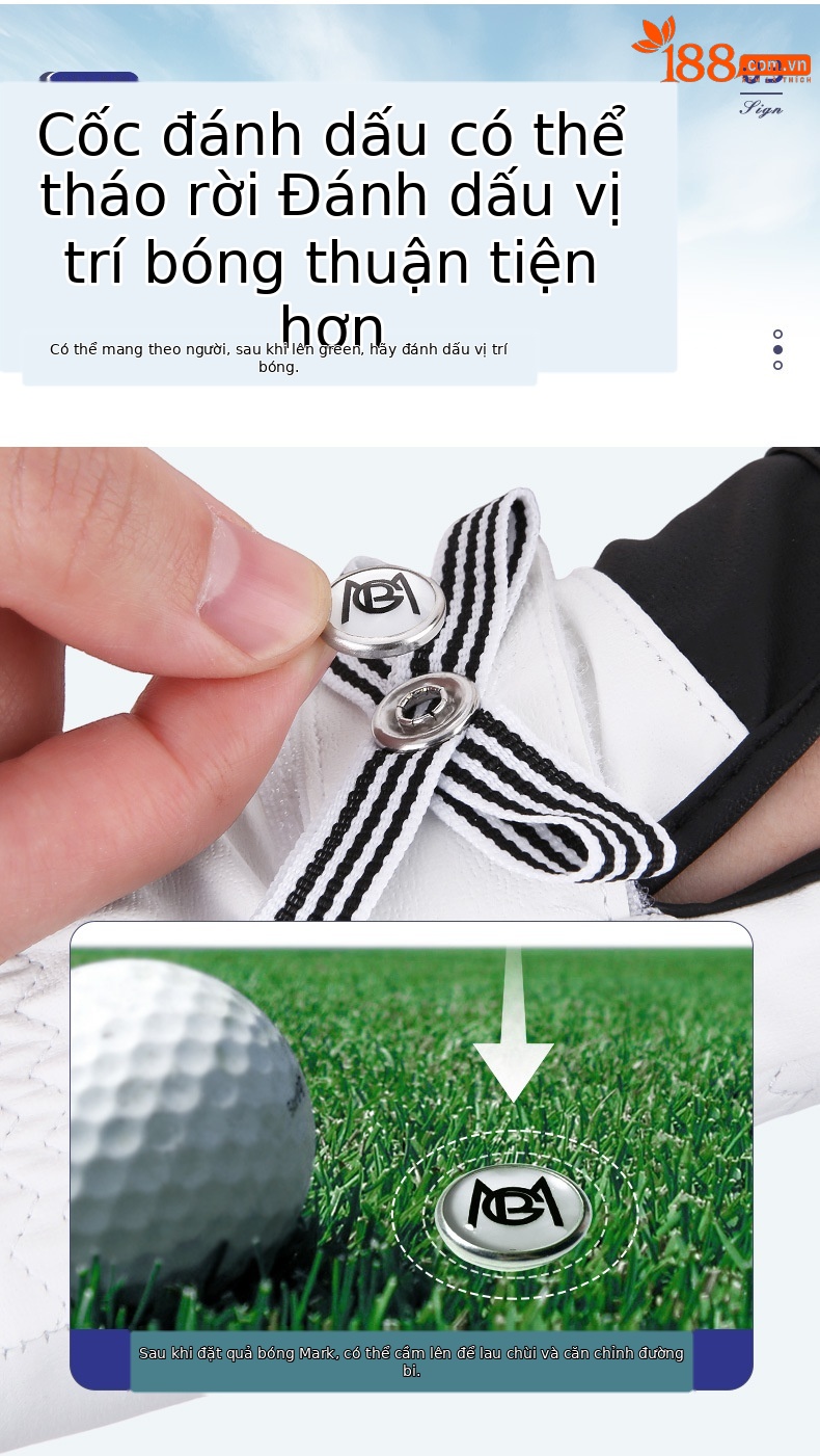 Găng tay chơi gôn nữ PGM da cừu chống trượt Velcro — Găng Tay Nơ Nữ ST027, Găng Tay Nơ Nữ ST030 (Ngón Tay hở) chi tiết 5