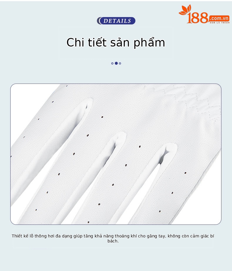 Găng tay chơi gôn nữ PGM da cừu chống trượt Velcro — Găng Tay Nơ Nữ ST027, Găng Tay Nơ Nữ ST030 (Ngón Tay hở) chi tiết 17