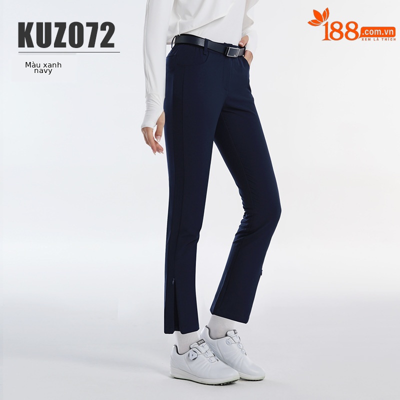 Kuz072-quần chín tấc màu xanh nước ngoài