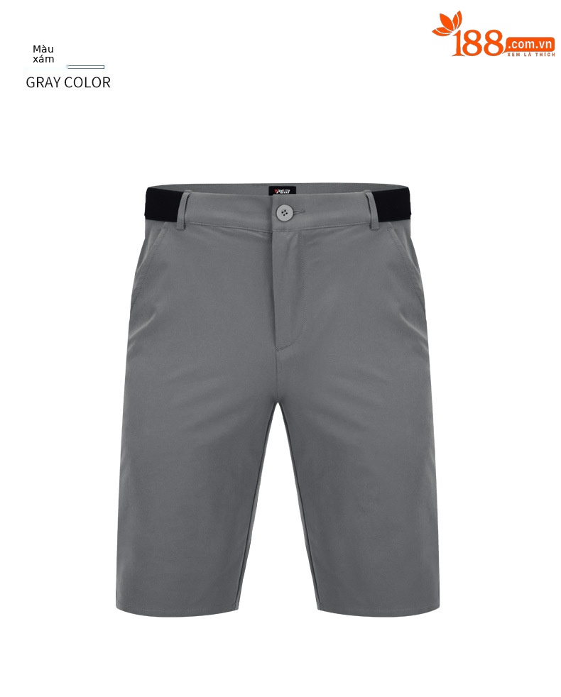 Quần short golf nam PGM ống giữa co giãn thoáng khí — KUZ076 màu xám, KUZ076 màu trắng, KUZ076 màu đen chi tiết 9