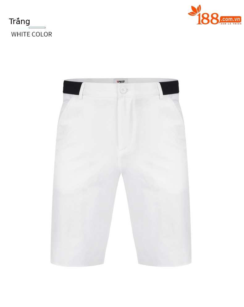 Quần short golf nam PGM ống giữa co giãn thoáng khí — KUZ076 màu xám, KUZ076 màu trắng, KUZ076 màu đen chi tiết 11