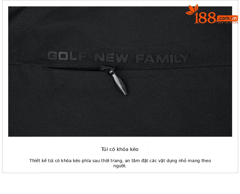 Quần short golf nam PGM ống giữa co giãn thoáng khí — KUZ076 màu xám, KUZ076 màu trắng, KUZ076 màu đen chi tiết 15