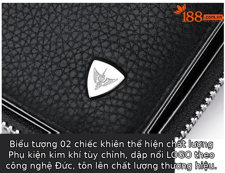 Ví da bò dài nam nhiều ngăn chống trộm thẻ từ dung tích lớn chi tiết 17