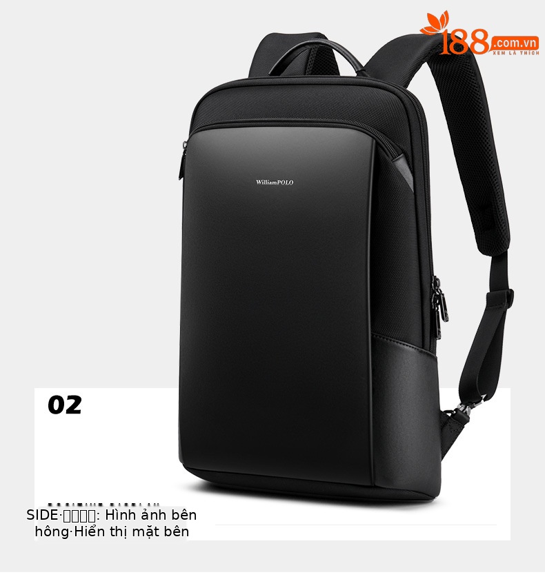 Ba lô nam thể thao ngoài trời mỏng nhẹ đựng laptop 14 inch chi tiết 14